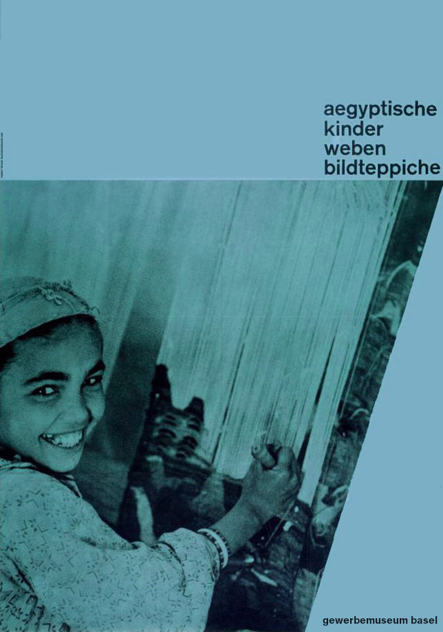 Aegyptische Kinder weben Bildteppiche