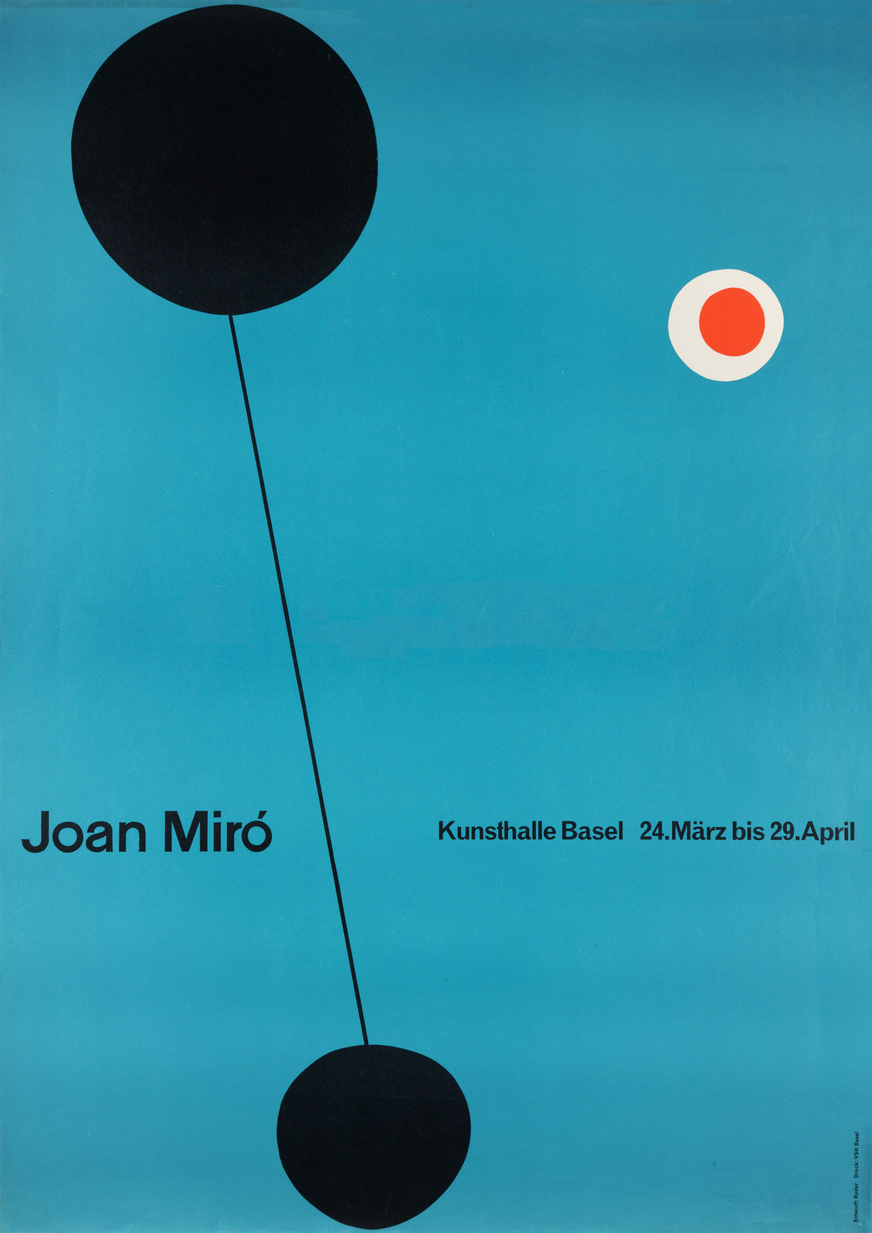 Emil Ruder: Joan Miró. Kunsthalle Basel 1957. Colour linocut 128 x 90 cm