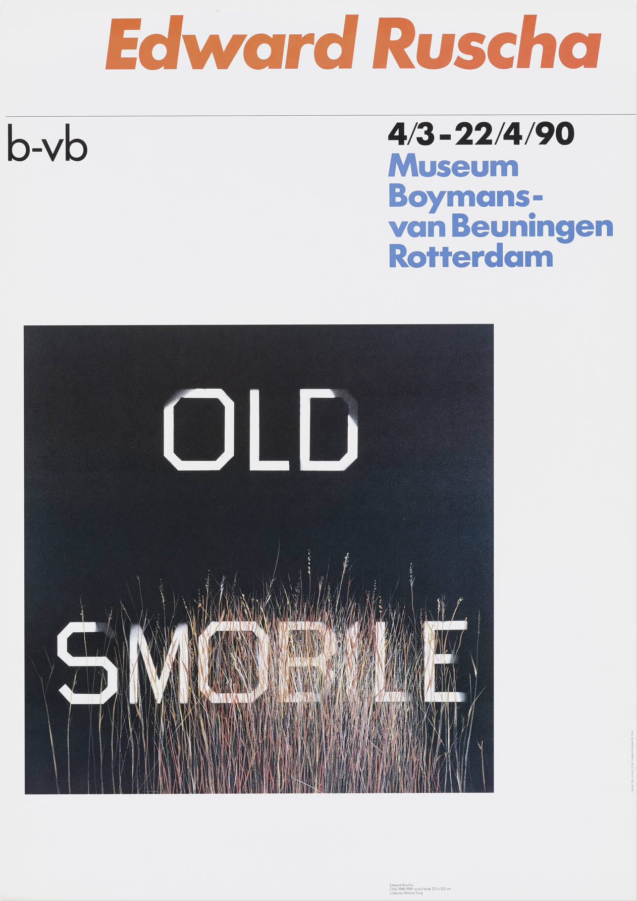 Edward Ruscha: Museum Boijmans-van Beuningen, Rotterdam. 1990.