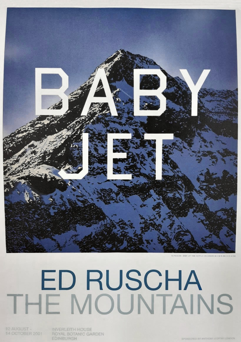 Ed Ruscha: The Mountains. Inverleith House, Royal Botanic Garden, Edinburgh. 2001.