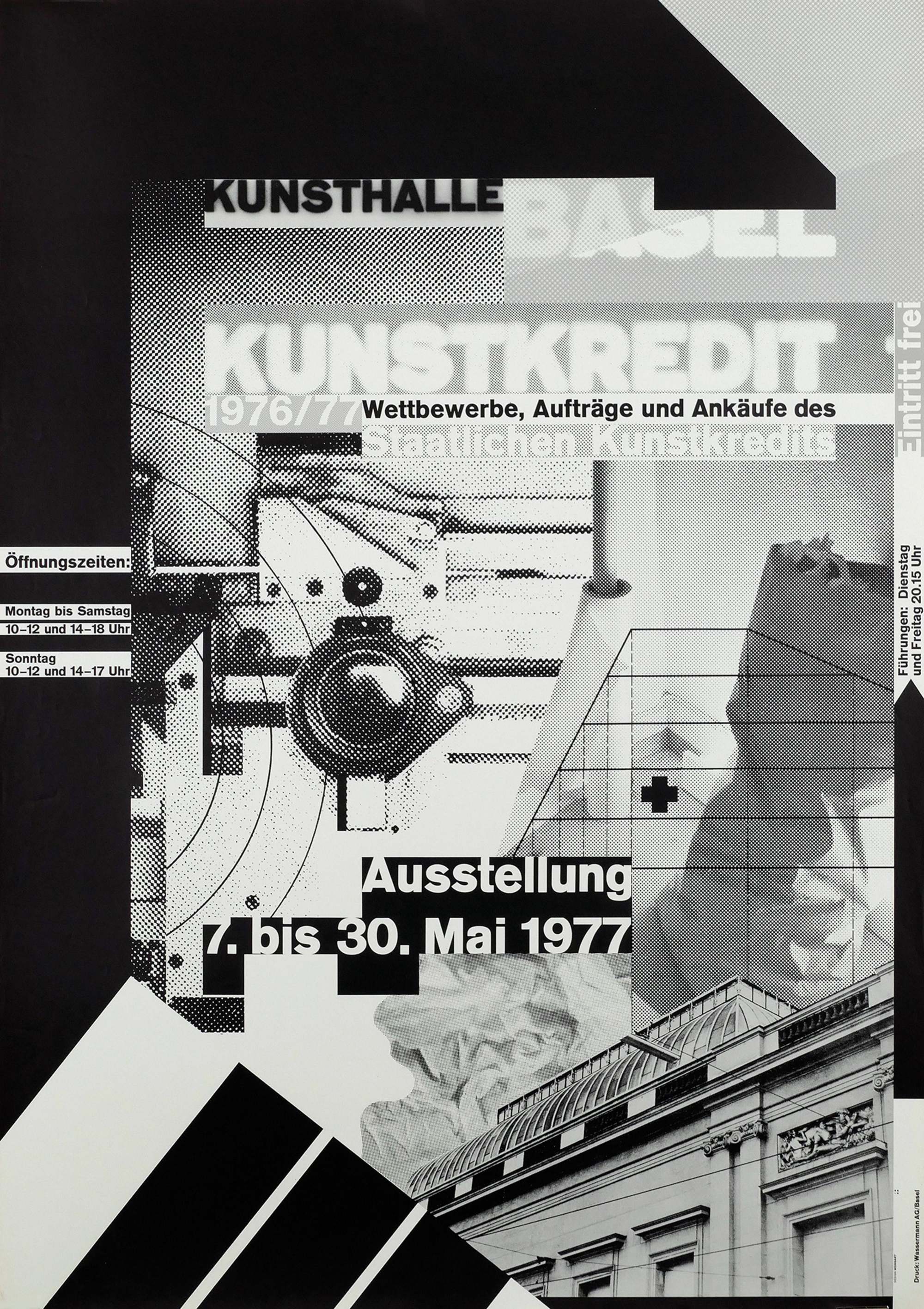 Wolfgang Weingart: Kunsthalle Basel Kunstkredit 1976/77. 1977. Lithograph (128 x 90.2 cm)