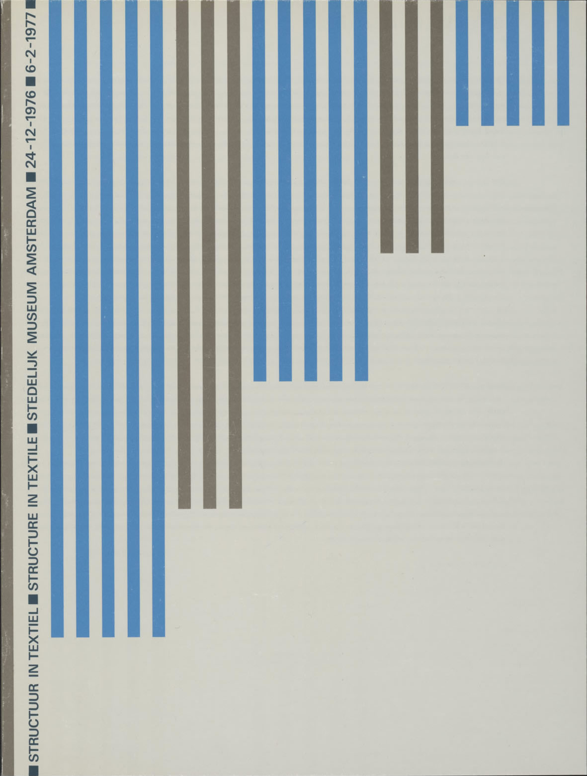 Wim Crouwel: Structuur in textiel / Structure in textile. Catalogue. 1976