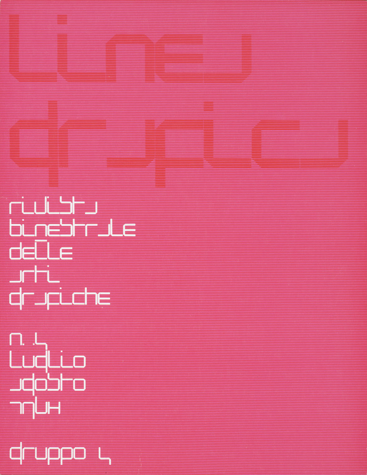 Wim Crouwel: Linea grafica rivista bimestrale delle arti grafiche. Magazine. 1968