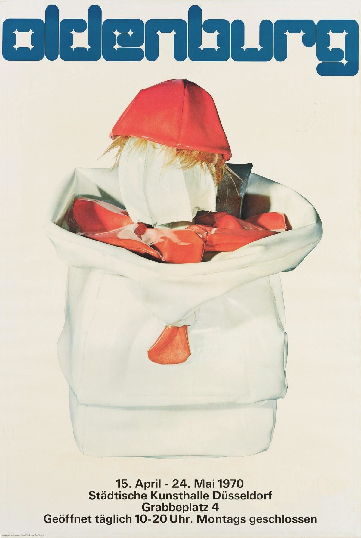 Wim Crouwel: Oldenburg Städtische Kunsthalle Düsseldorf. Poster. 1970