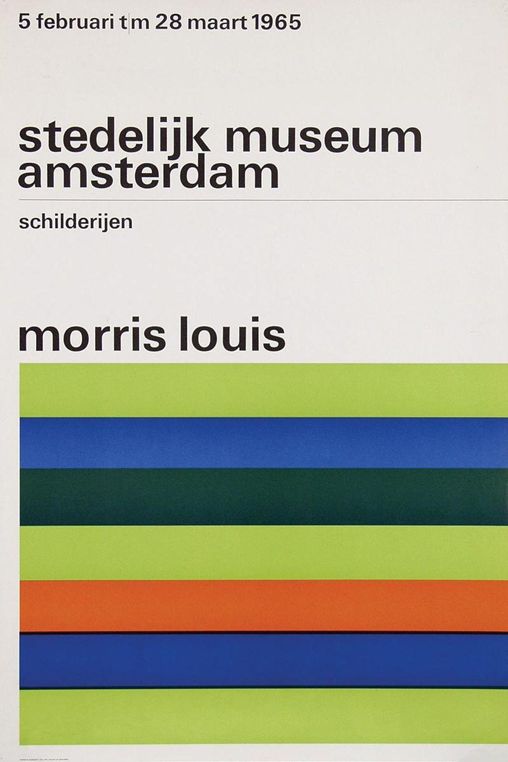 Wim Crouwel: Morris Louis, Stedelijk Museum Amsterdam. Poster. 1965