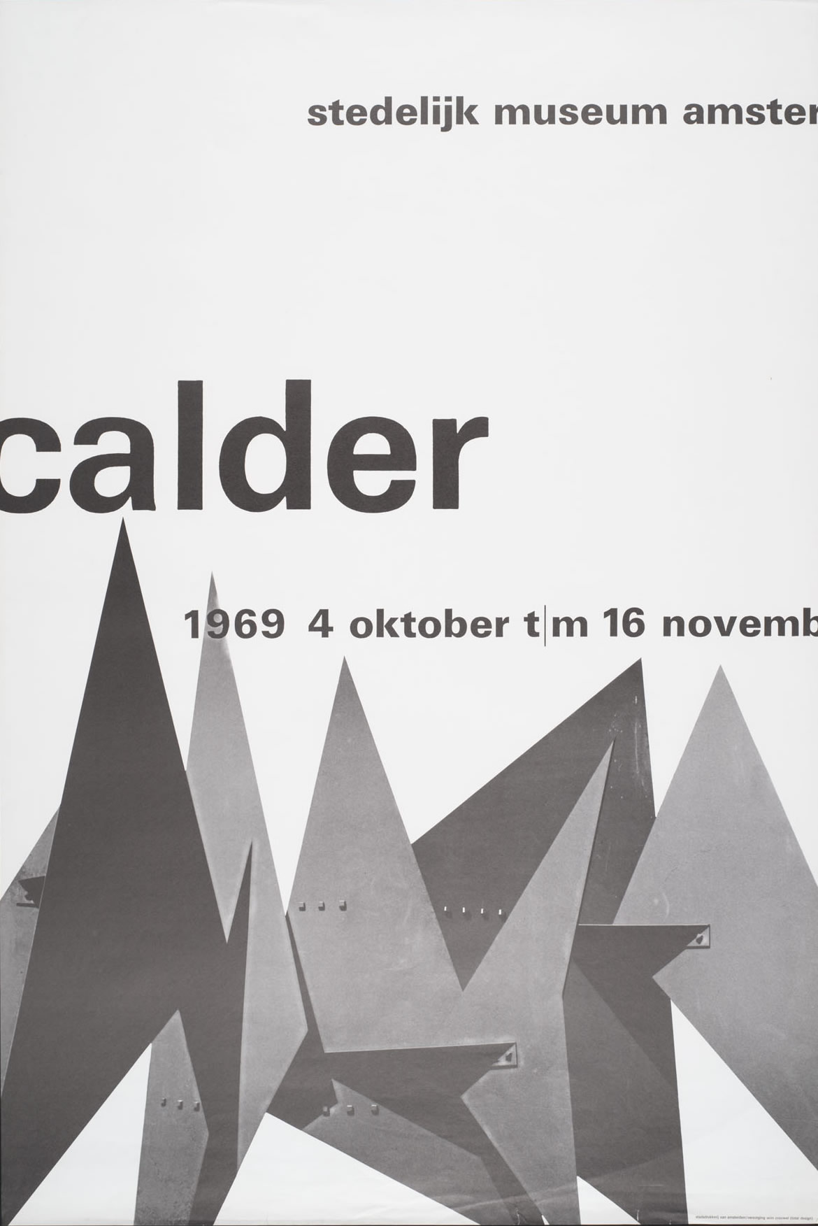 Wim Crouwel: Calder. Stedelijk Museum Amsterdam. Poster. 1969