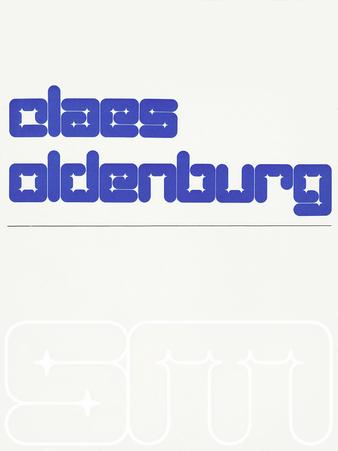 Wim Crouwel: Claes Oldenburg, Stedelijk Museum Amsterdam Catalogue. 1970
