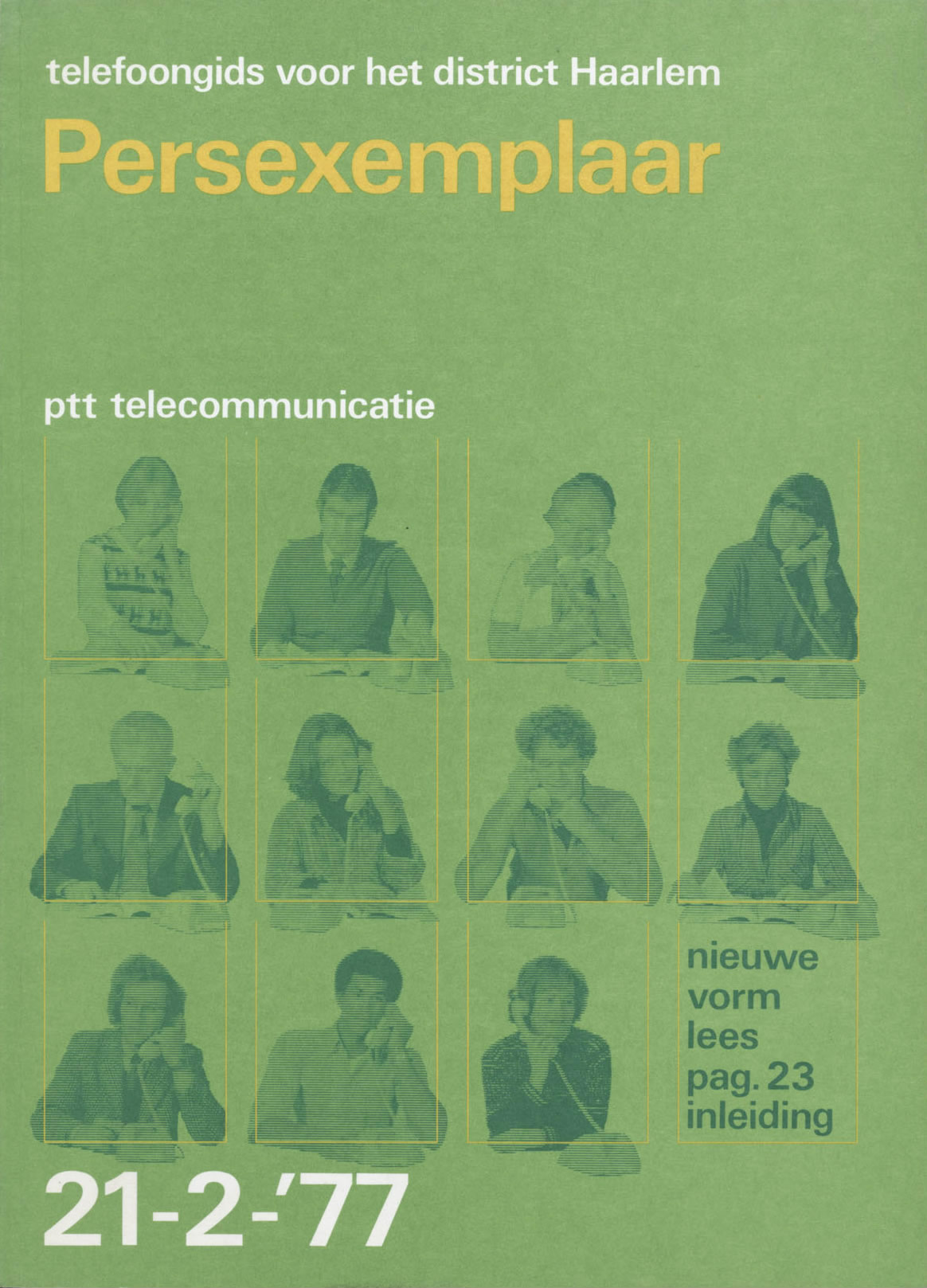 Wim Crouwel: Persexemplaar. Telephone directory. 1977