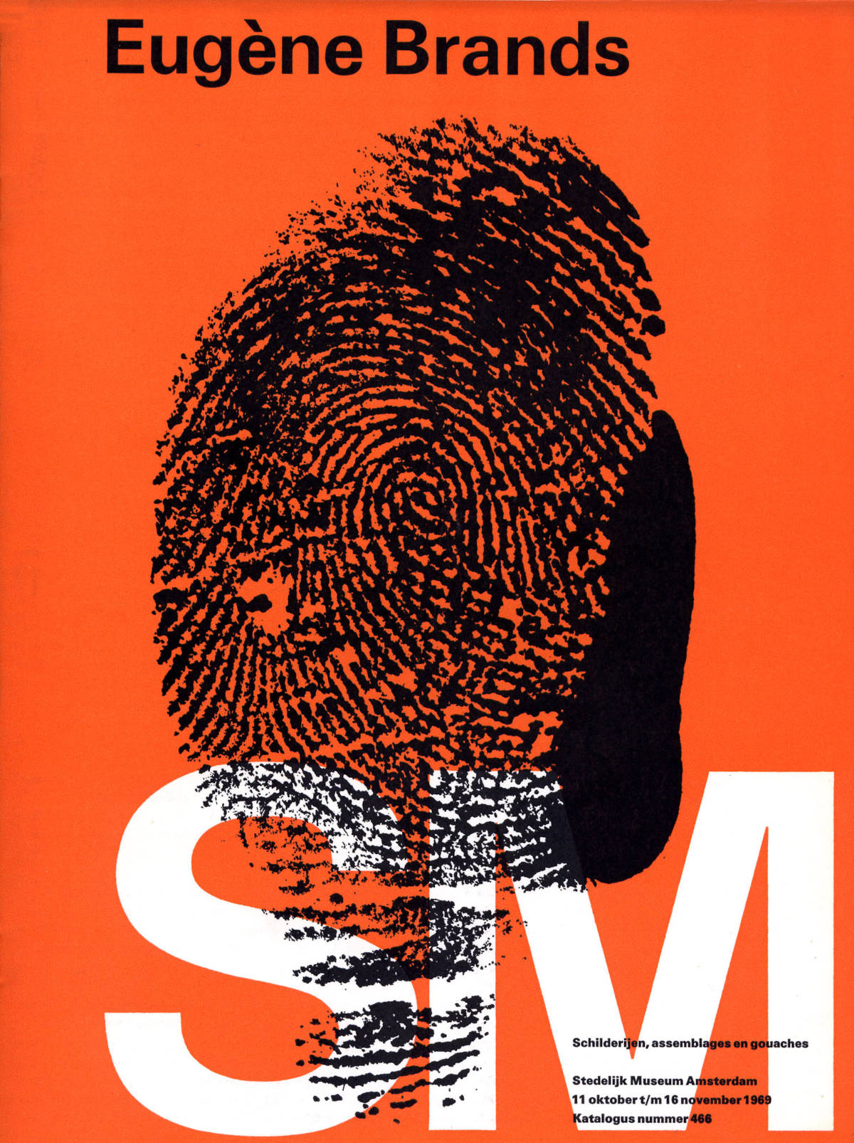 Wim Crouwel: Eugène Brands. Stedelijk Museum Amsterdam. Catalogue. 1969
