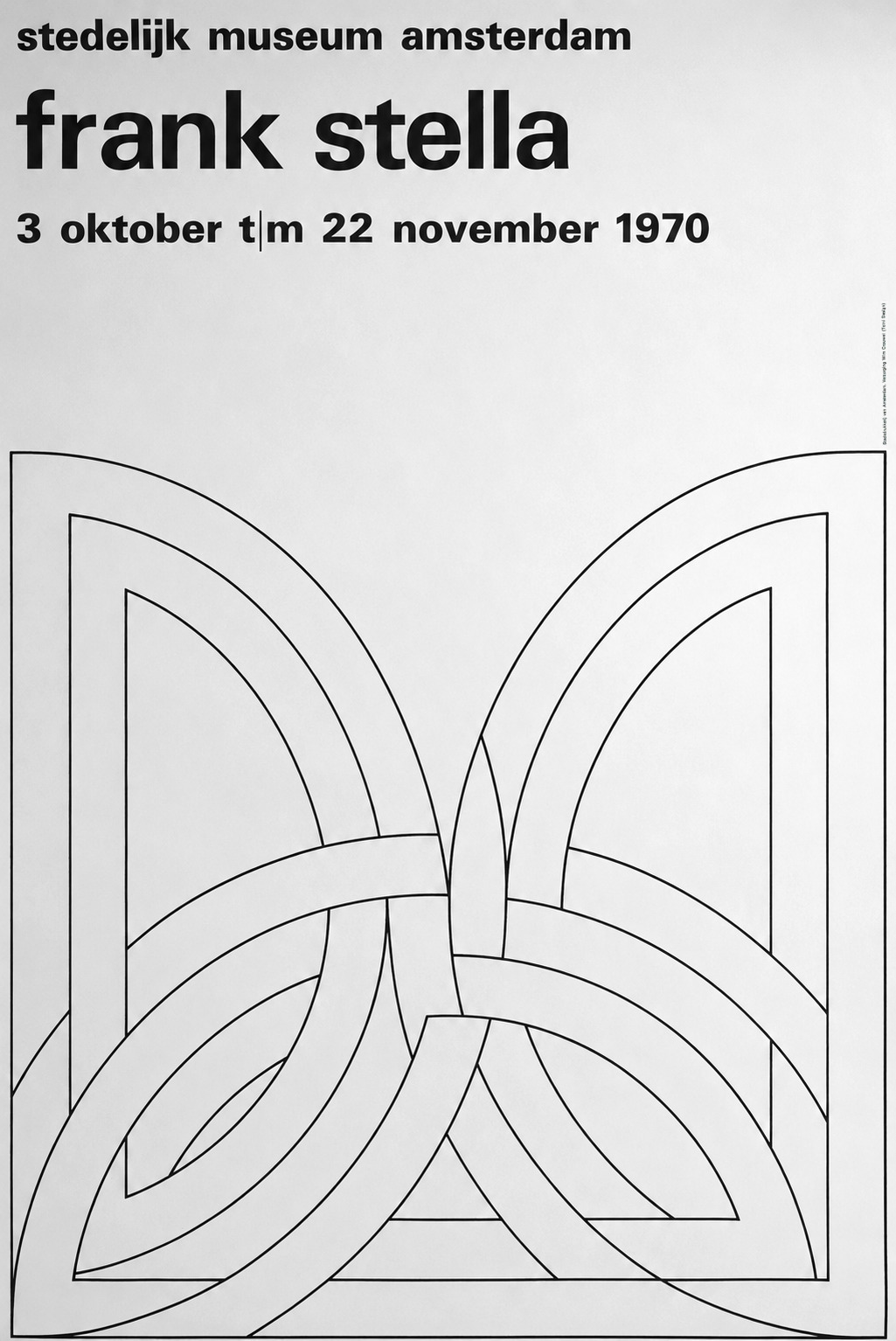 Wim Crouwel: Frank Stella. Stedelijk Museum Amsterdam. Poster. 1970