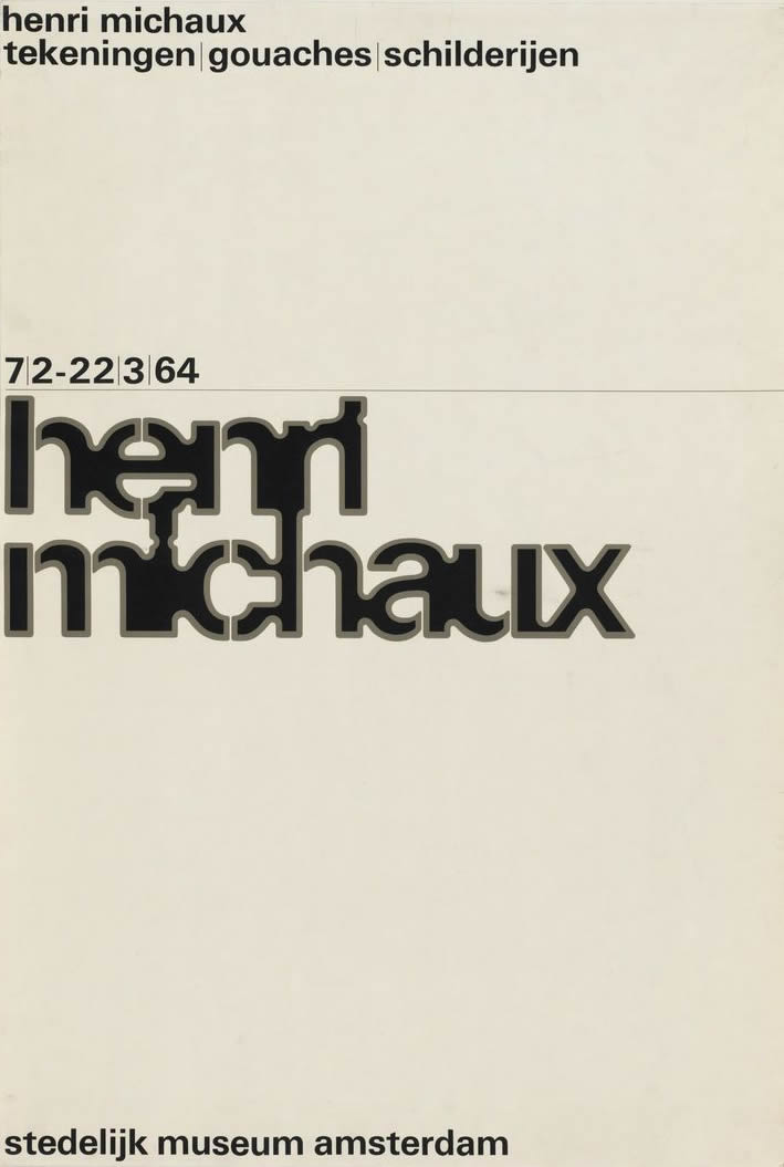 Wim Crouwel Henri Michaux Poster