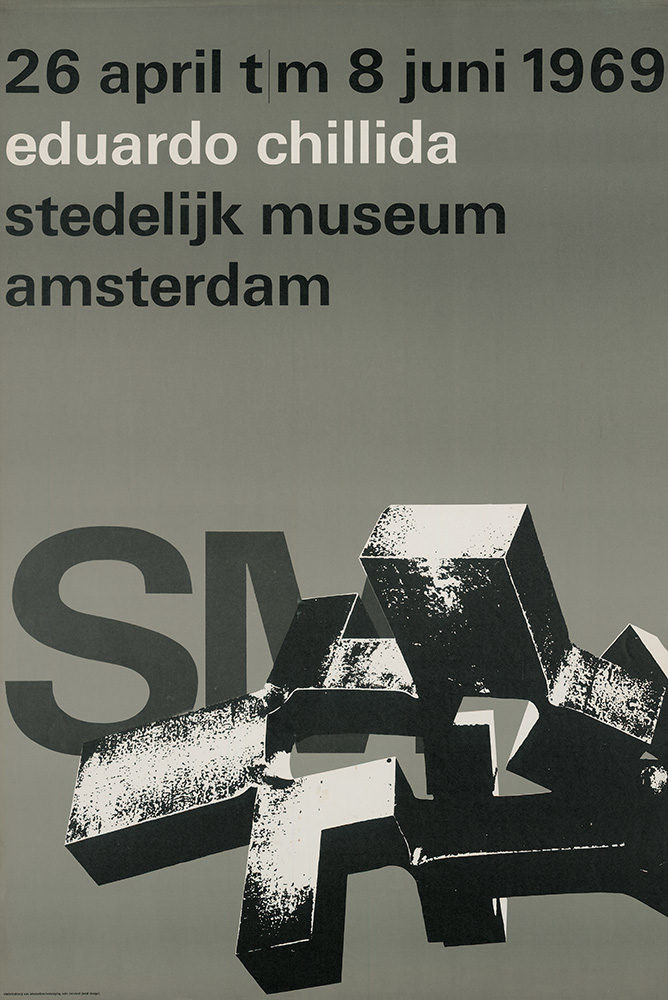 Eduardo Chillida poster, Stedelijk Museum, Amsterdam 1969