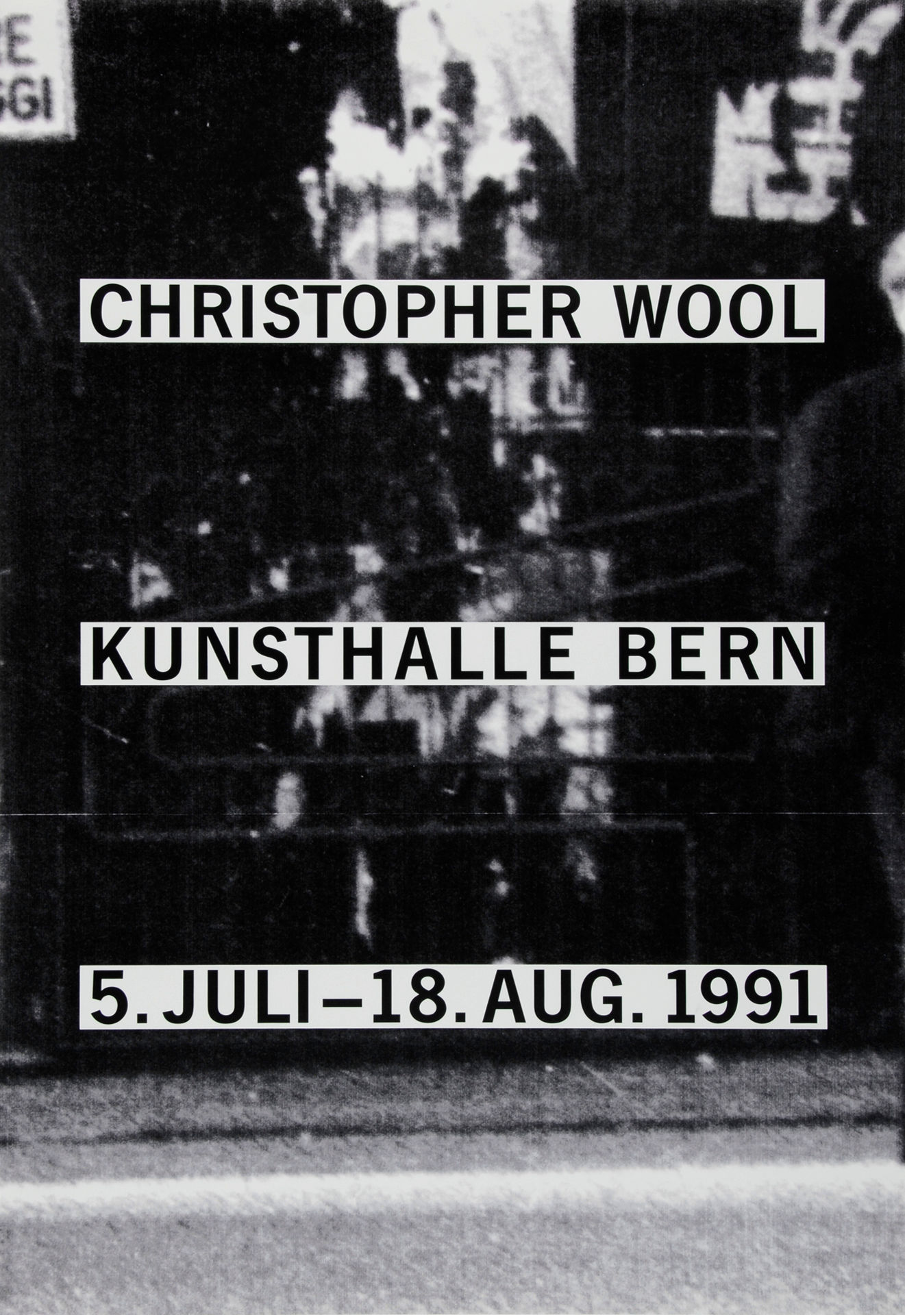 Christopher Wool: Kunsthalle Bern. 1991.