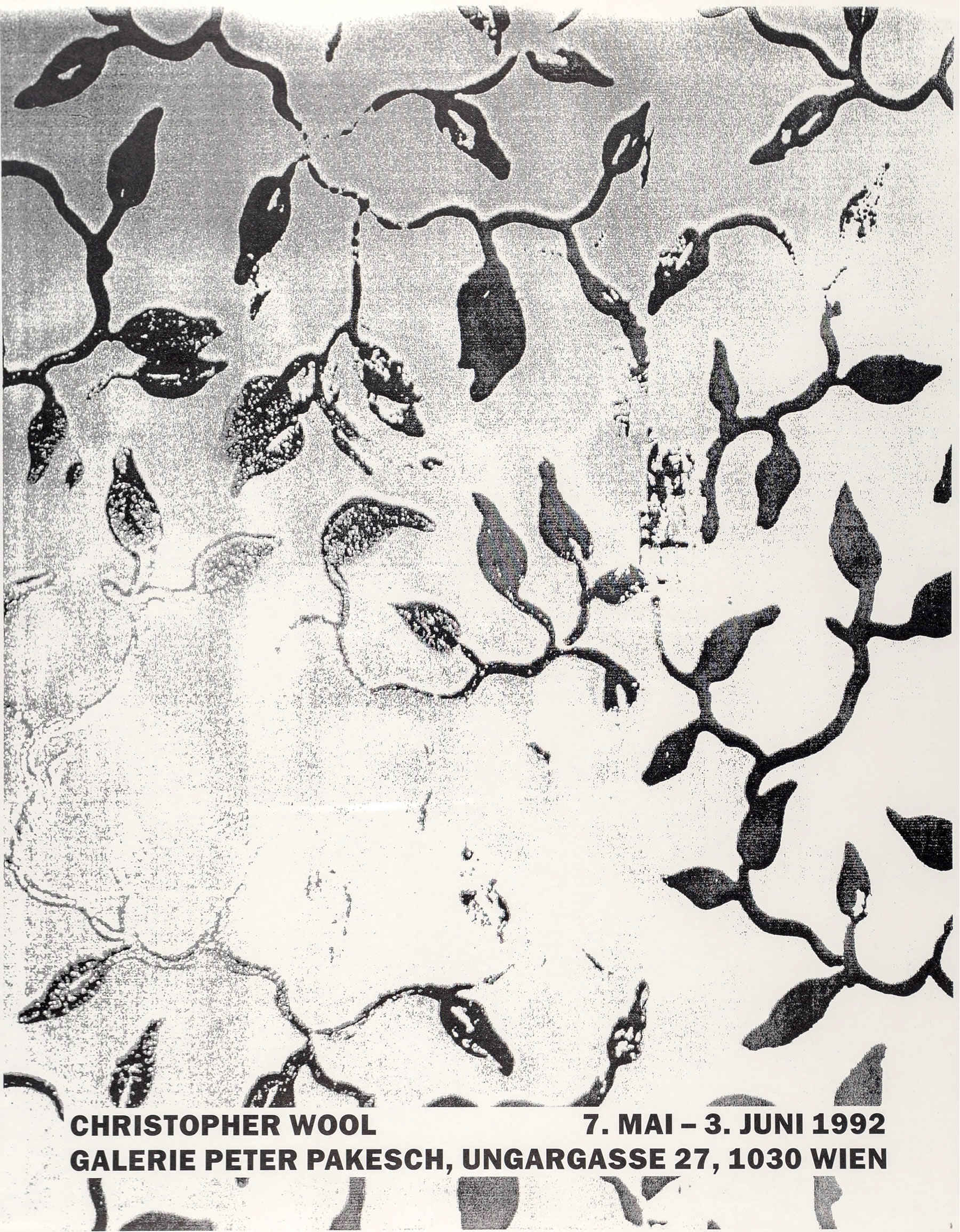Christopher Wool: Galerie Peter Pakesch, Vienna. 1992.