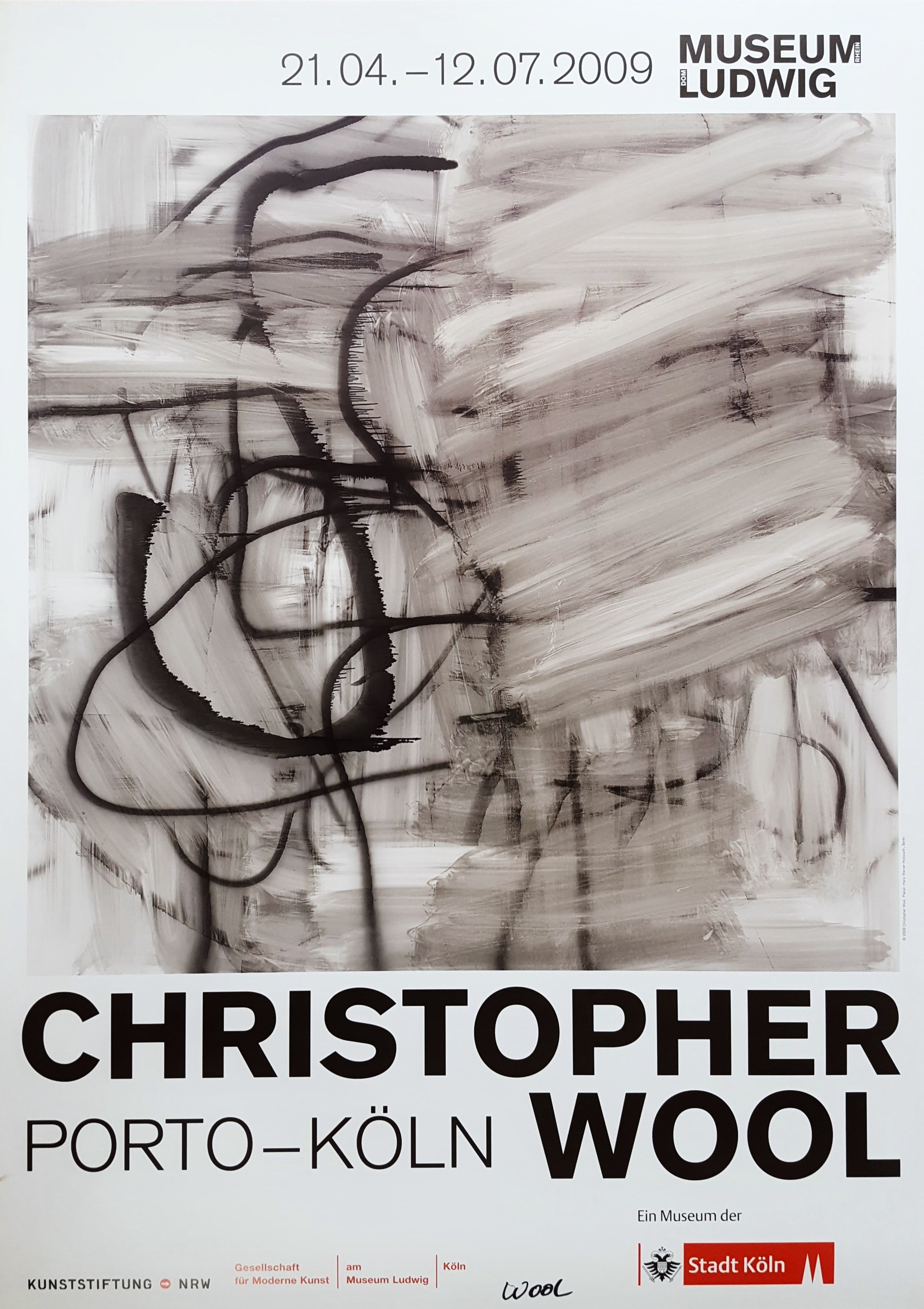 Christopher Wool: Porto – Köln Museum Ludwig, Köln. 2009.